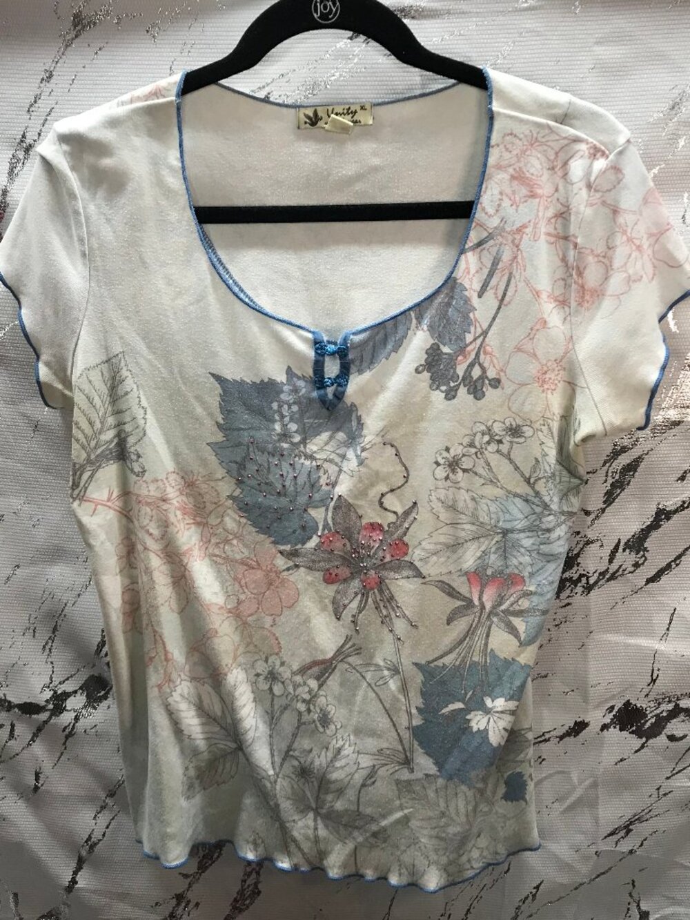 Unity World Wear Women's Short Sleeve Floral Print Blouse